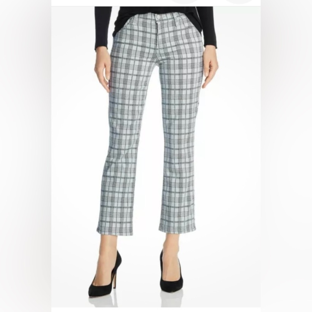 J Brand Grey Plaid Crop Bootleg Pants. Very Soft With Stretch. Size 27